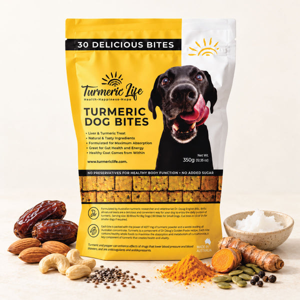 Turmeric Dog Bites by Dr Doug English, 30-bite pack