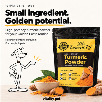 Turmeric Life high-potency turmeric powder 500 g for your Golden Paste routine