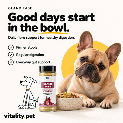Gland Ease fibre for dogs: a good day starts in the bowl