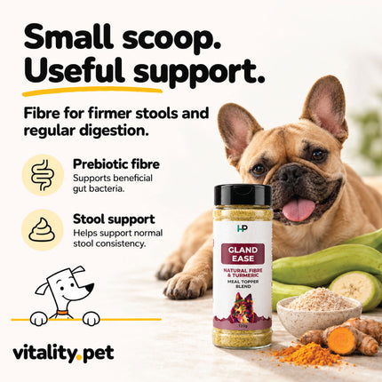 Gland Ease prebiotic fibre support for dogs' anal glands